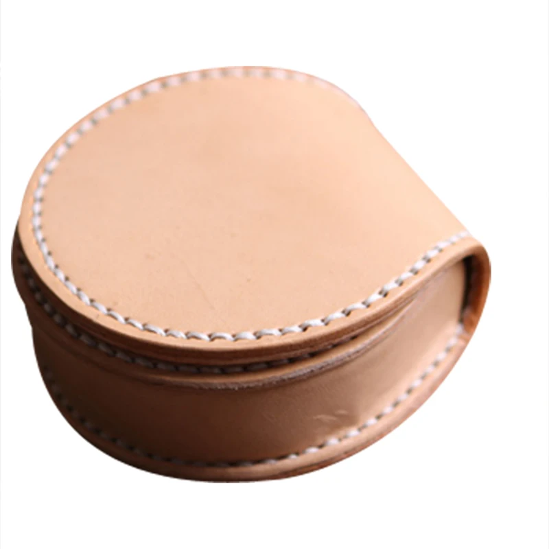 
2016 custom vegetable tanned leather artwork coin purse 