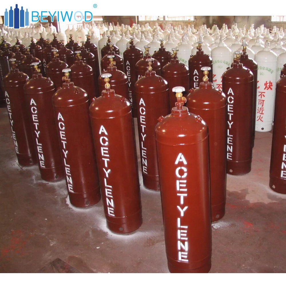 Industrial Welding 40l Acetylene Tanks With Cga300 Valve/qf15/qf15a