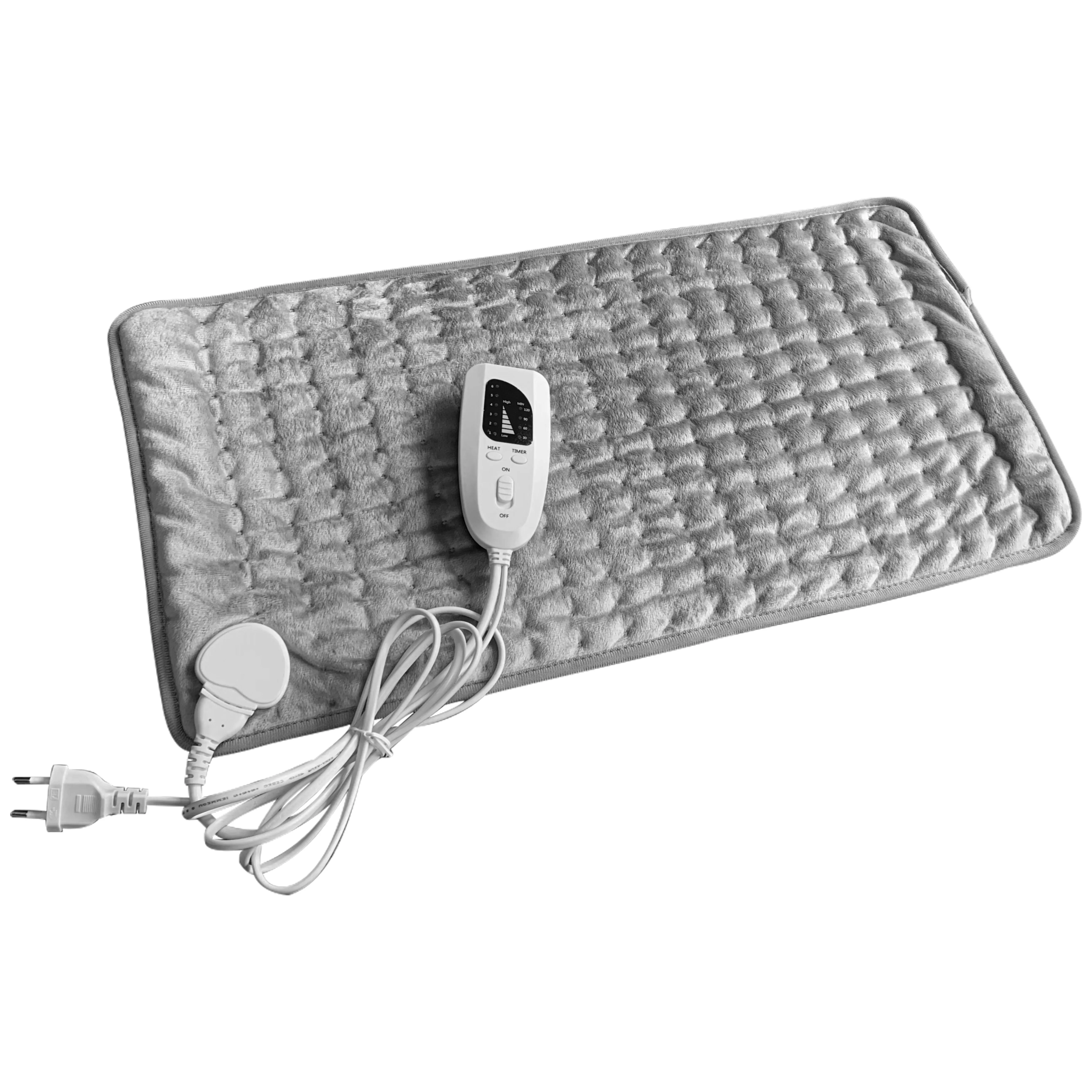 XL King Size electric Back Shoulder Heating therapy Pad (Charcoal Gray) - Fast-Heating Machine-Washable Pad