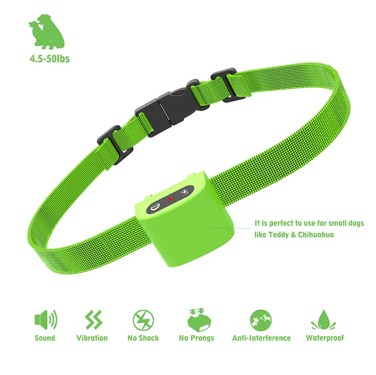 2019 New NO SHOCK Training Collar Rechargeable Electric Beep Vibration Dog Bark Collar