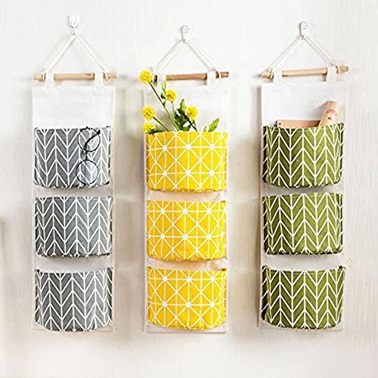 

Eco-friendly Horizontal Hanging Over the Door Metal Small Thing Storage Rack Pockets Organizer, Customized
