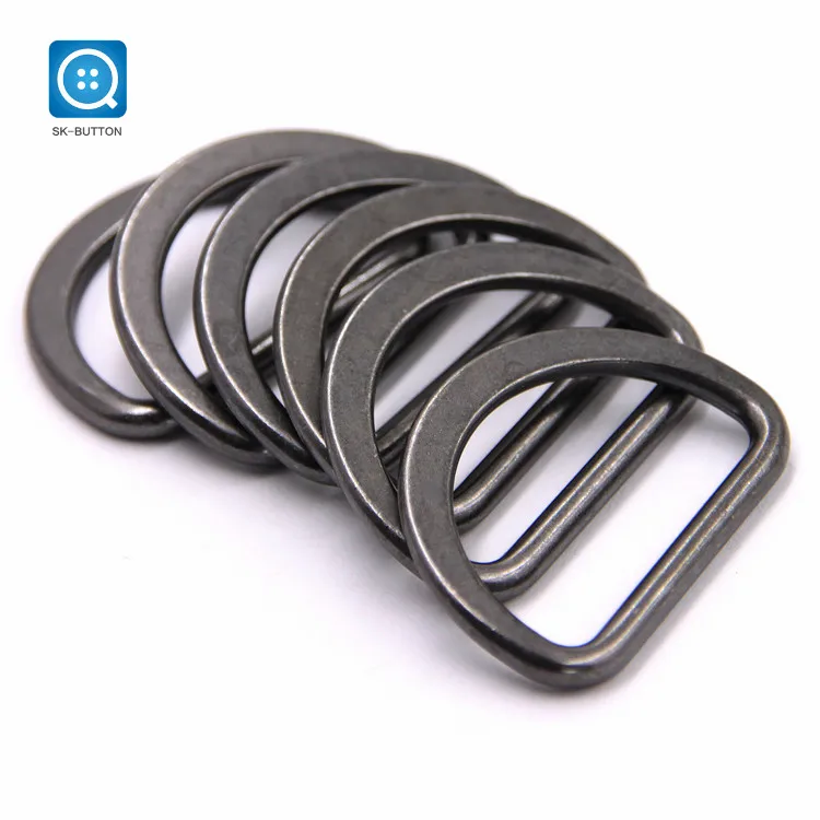 

Wholesale various black zinc alloy metal d ring belt buckle for handbags custom metal D ring, Customizable