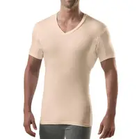 

custom blank sweatproof t-shirt men's sweat proof undershirt with underram pads slim fit