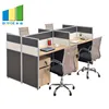 Customized 4 Person Office Workstation Cluster Modular Office Cubicle Partitions for Call Center