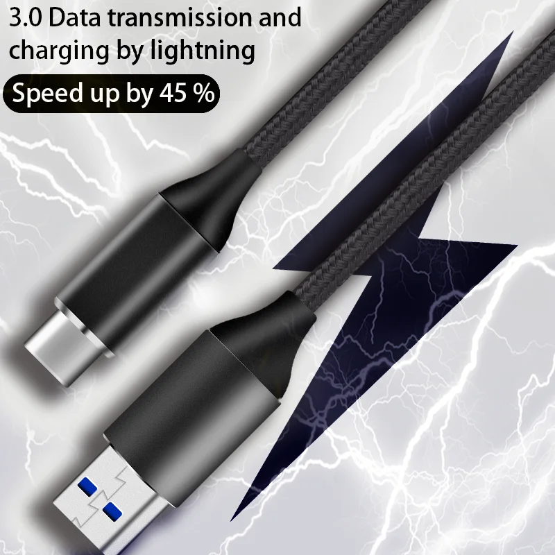 

0.3M High Speed Type C Cable USB 3.0 Charging Data USB Cable for Mobile Phone