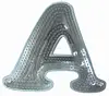 Gold Sequin Letter Design Sew on Patch Embroidery Applique Cloth Patches