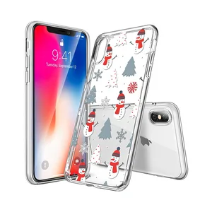 Transparent TPU Back Cover Designer Case Wholesale Christmas Gifts Custom Phone Case Printing Clear TPU Case For Iphone Xs Max
