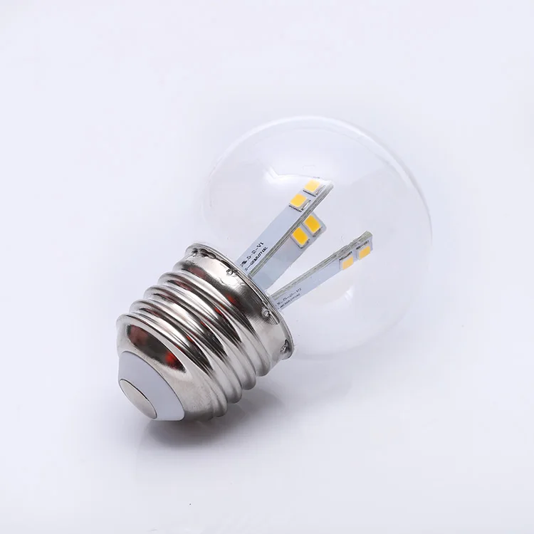 Ce/rohs LED festoon lights 220v 1w G45 Globe golf bulbs e27 b22 warm white led light bulb for party decoration