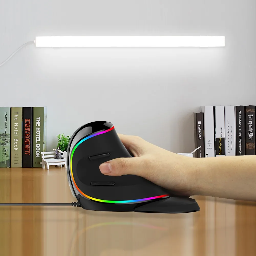 Neutral Delux M618 Plus Rgb Light Wired Big Hand Computer Ergonomic