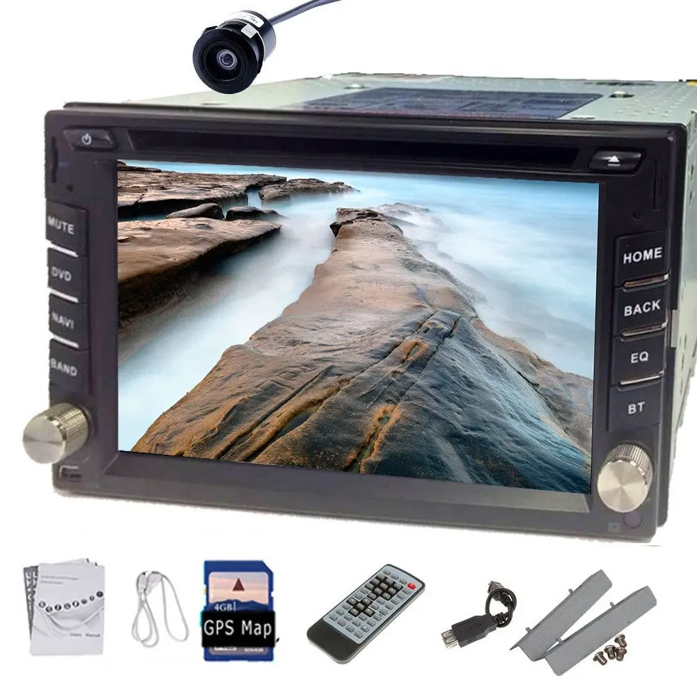Christmas Sale!!! avi Pupug Capacitive Android 4.2 Deck 6.2" 2 Din In Dash Car Universal DVD Radio Stereo Player PC GPS Bluetooth Free GPS Map Free Rear VCD Camera Headunit Car PC Bluetooth DV
