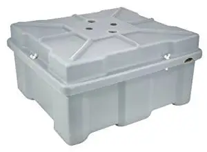 One 27, 30 or 31-Series Battery, 13.44 x 7.75 x 10.5 Moeller Injection-Molded Marine Battery Box