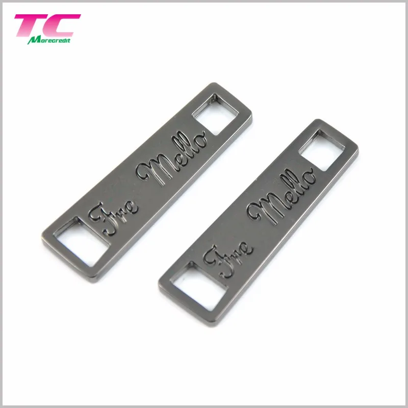 Factory Price Custom Metal Zipper Pull Charms For Brand Clothing Metal