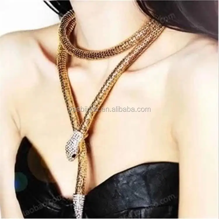 

snake necklace choker statement costume necklace jewellery