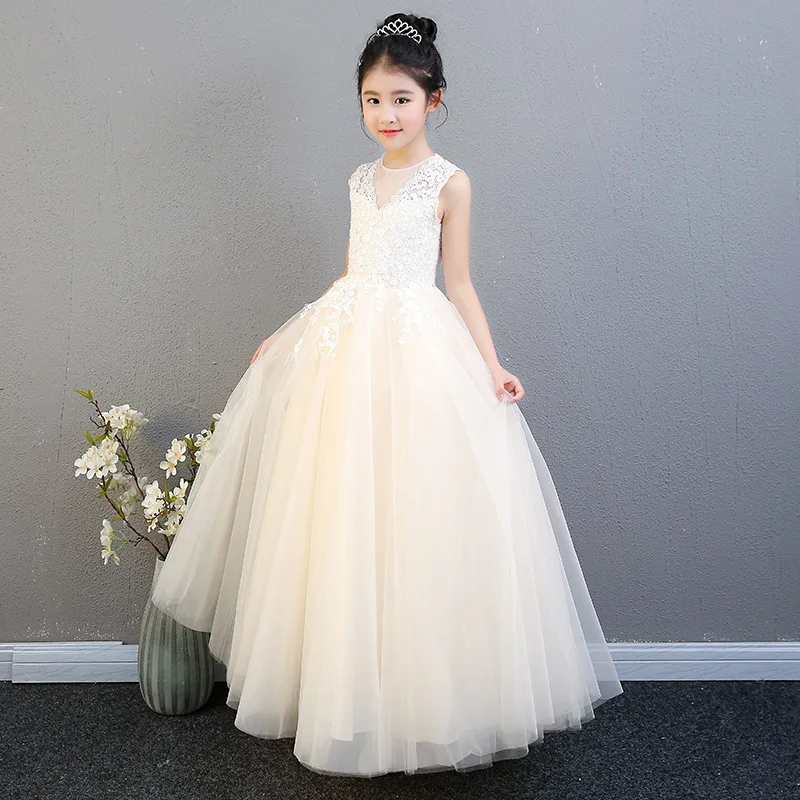Lsw233 Princess Skirt Girls Dress Skirt Children's Wedding Dress Mesh ...