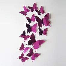 Wall Stickers Decal Butterflies 3D Mirror Wall Art Home Decors Free Shipping adesivo de parede
