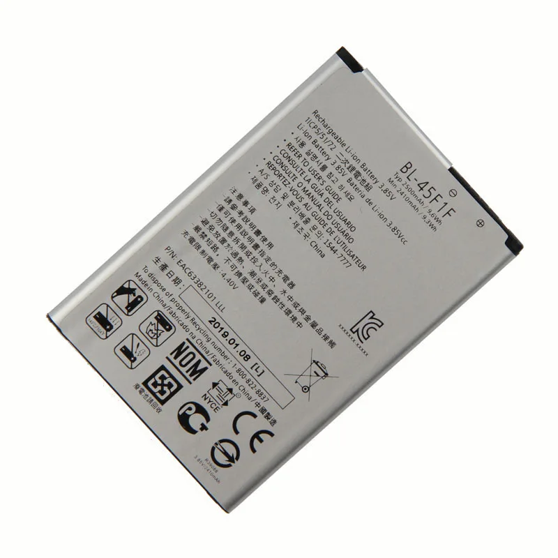 

Li-ion lithium battery for LG K4 K8 2017,Original for LG BL-45F1F mobile battery