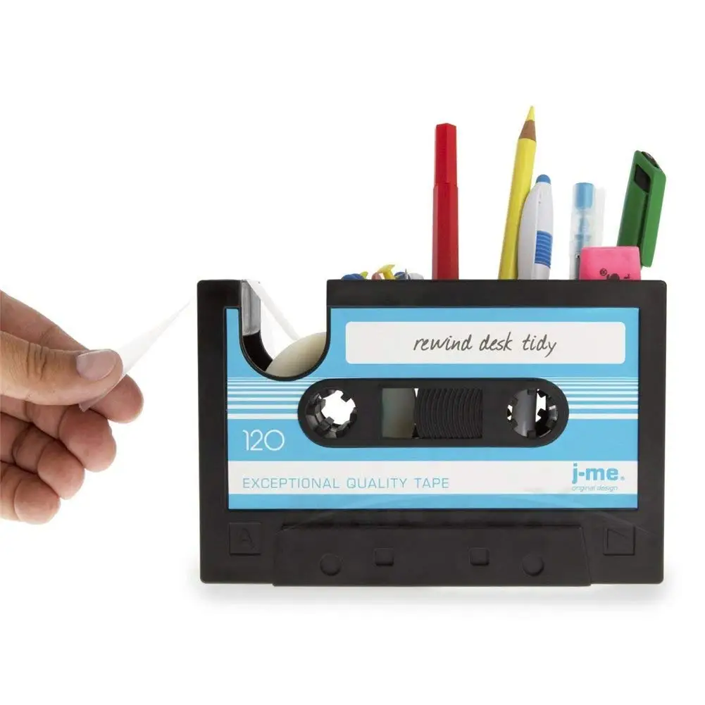 Buy Wonderpark Desk Tidy Retro Cassette Tape Machine Brush Pot