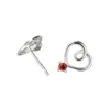 Excellent Quality Heart Shape Simple Small Crochet Earring Studs
