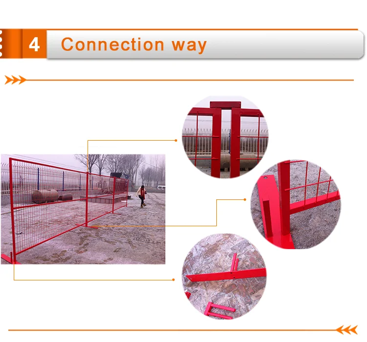Hot sale haiao cheap Canada temporary fence no dig fence panels