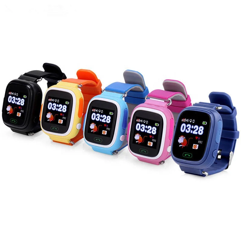 

Hot Selling 1.22inch OLED Screen Q90 Anti-Lost SOS WIFI LBS GPS Kids Smart Watch for Children, Green, pink, blue