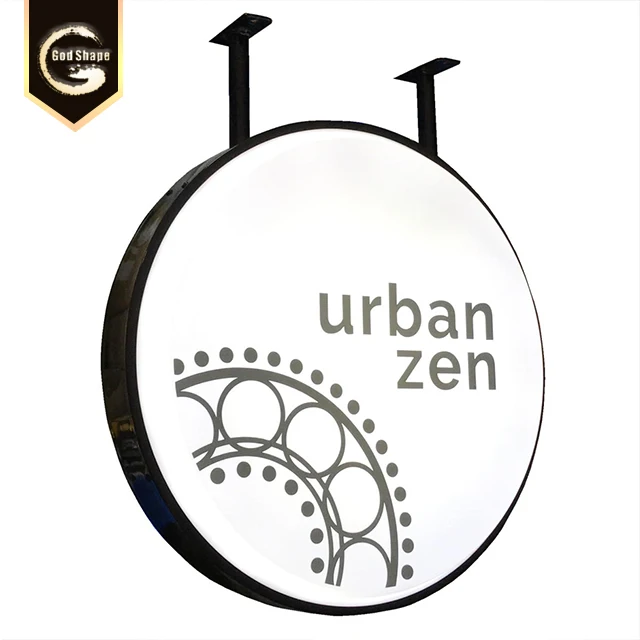 Wall Mounted Street Advertising Double Sided Round Light Advertising Boxes