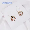dubai fashion jewelry sets high quality online shopping earring alloy funny cute face design Creative rose gold earrings
