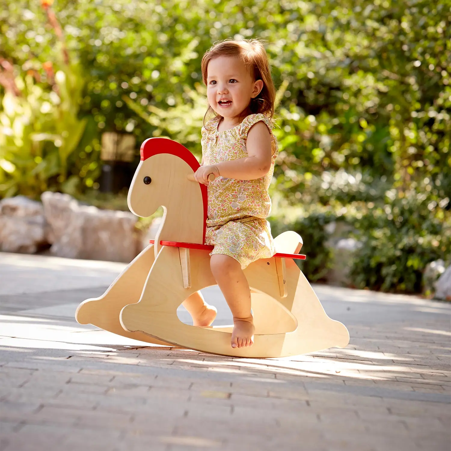 Hape Promotional Toyshigh Quality Balanced Rocking Horse,Wooden Rocking