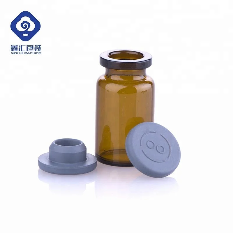 
Medical 10 ml Glass Vials for Injection with Rubber Stopper and Cap 