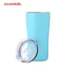Sky Blue Double Layers Stainless Steel Juice Mug With Lid