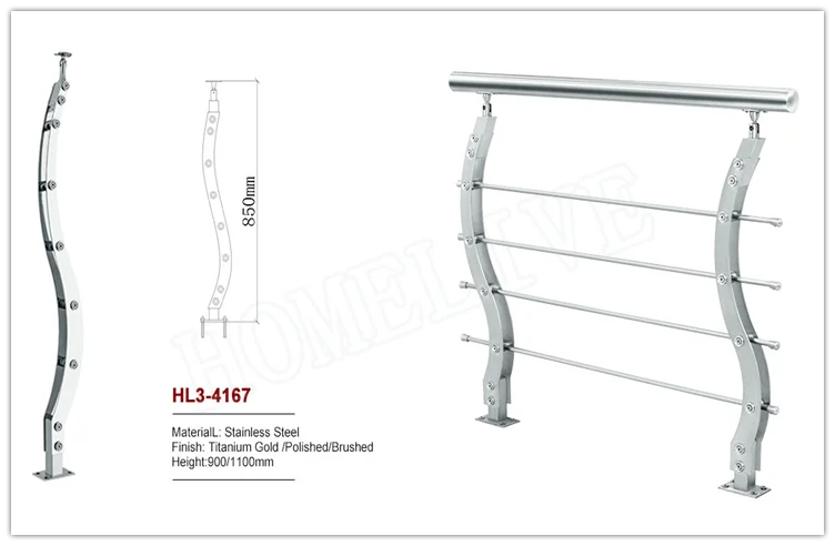 Vertical Cable Steel Balustrade Design Stainless Hand Railing Handrail Steel Balustrade Systems