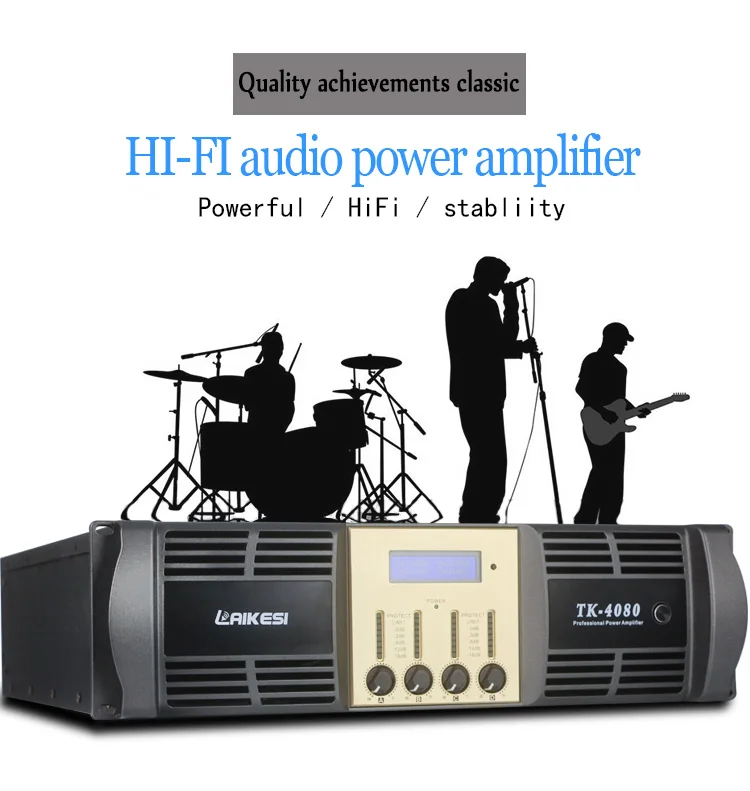 Amplificador de potencia de audio de alta calidad con alta potencia de equipo de sonido de audio profesional