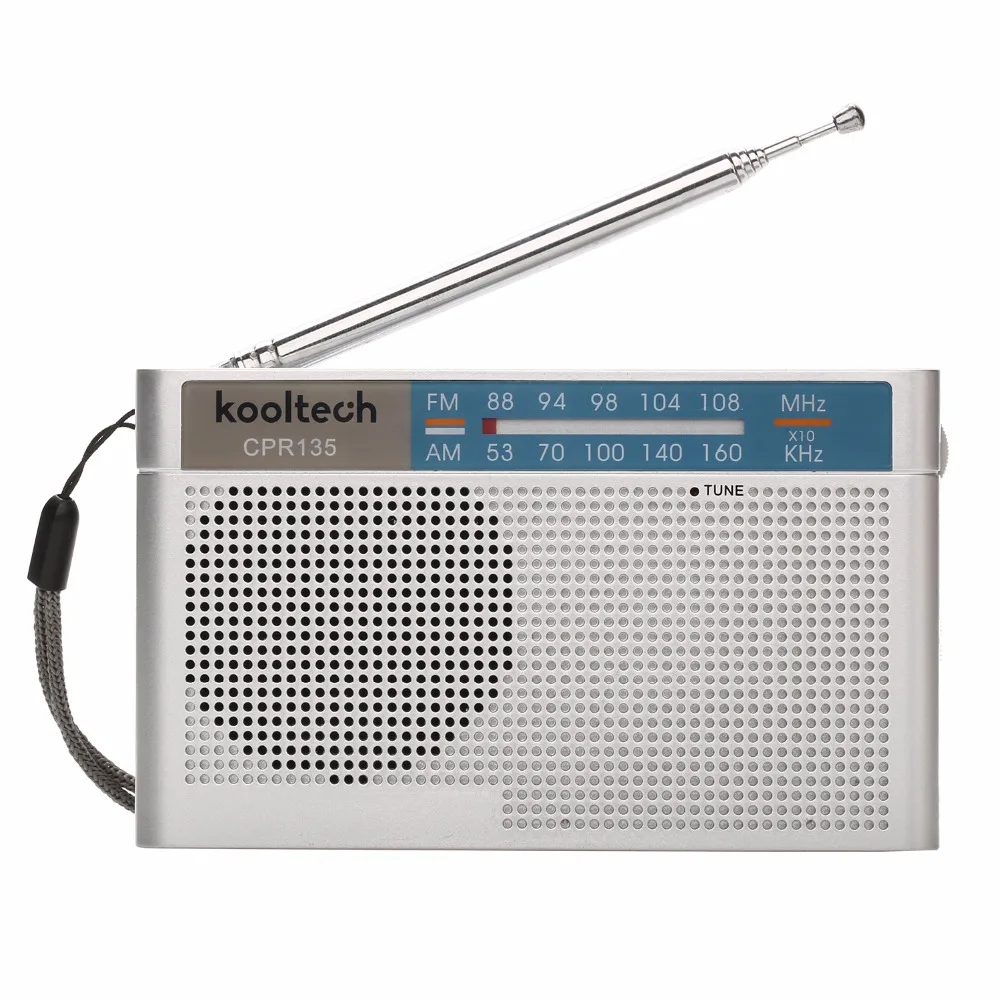 

Hot Sell Small Am Fm Portable Radio AM FM 2 Band Built-in Speaker Mini for Promotion Gift Black/silver CN;GUA ST-856 170g 46cm