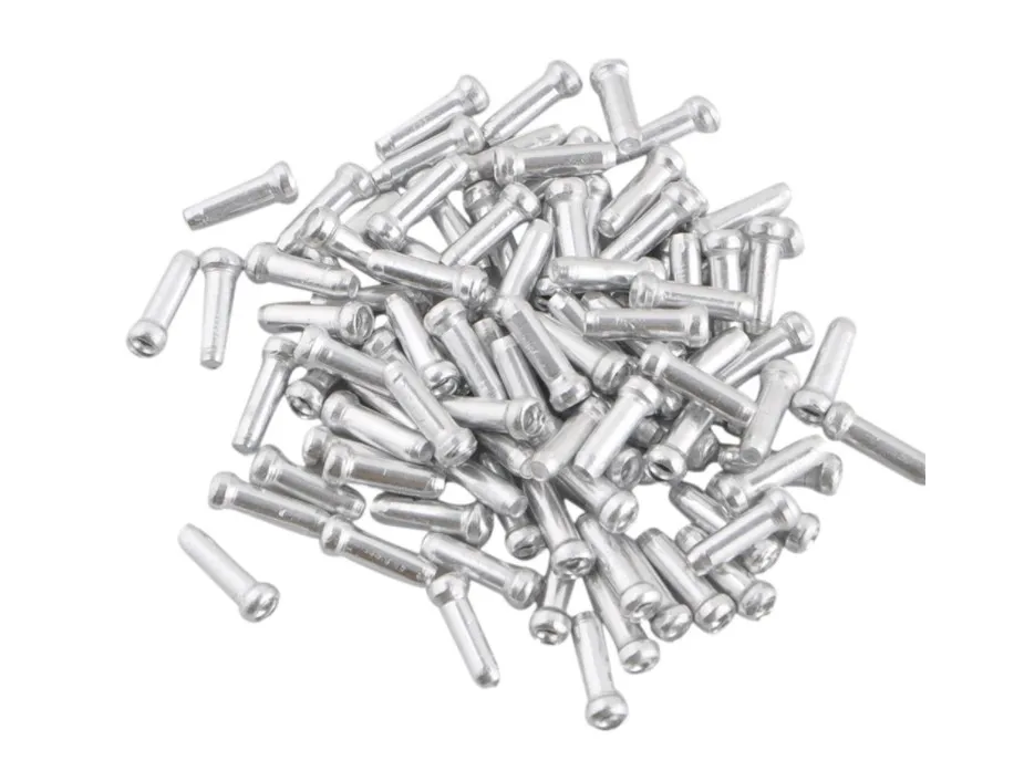 Bike Brake Cable Caps Bike Shift Cable Gear Wire End Tips Crimp for Road Mountain Bikes Silver 100Pcs 
