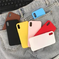 

TPU Silicone Frosted Matte phone Case for iPhone X colorful silicon shockproof Back Cover for iphone xs