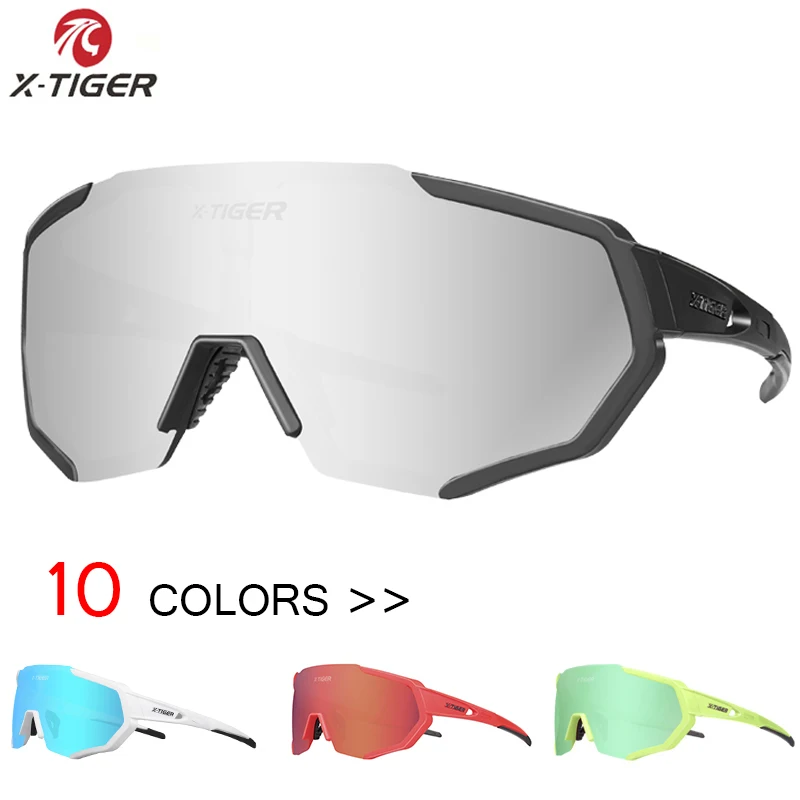 

X-TIGER Bicycle Goggles Men Polarized Women Outdoor Sports With 3 Lens Eyewear Cycling Sun Glasses, 10 color can choose