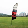 Custom Marketing Double Sided Advertising Beach Feather Sign Banner Flag ,Pole Set
