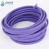 zig zag electrical wire cable round cotton cord purple solid cable