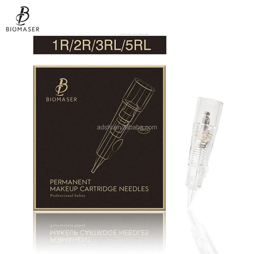 

Professional permanent makeup needles Biomaser needles for permanent make up machine, Transparent/black