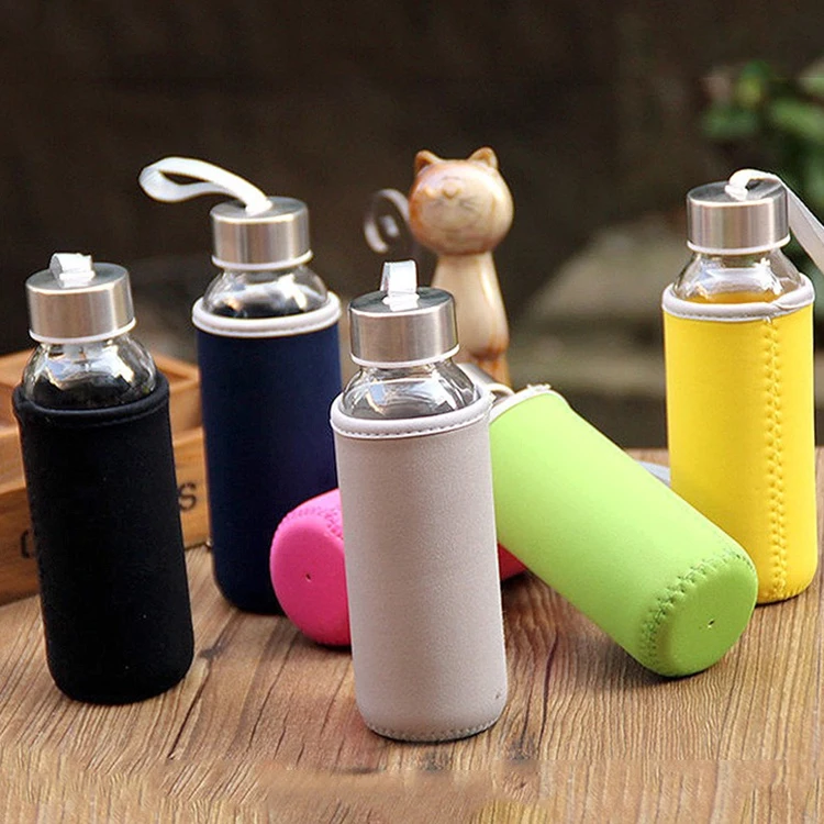 

Cheap Price Hot Sale Gift high quality heat-resistant unbreakable glass water bottle with tea infuser tea bottle glass