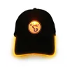 LED Flashing Light Lens Hats custom logo light up caps