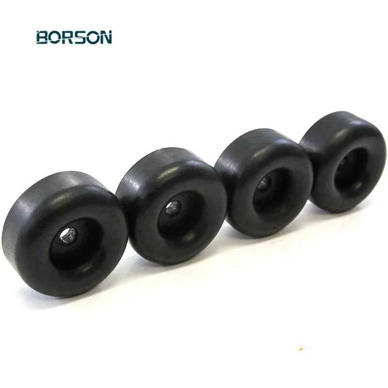 Black Rubber Bumper Ramp Door Stop 2 5 Round For Cargo Trailer Rv