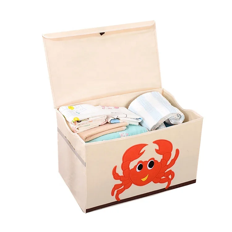 

Cartoon Foldable Canvas Storage Boxes Bins Cloth Storage Box Organizer For Kids, Customized color