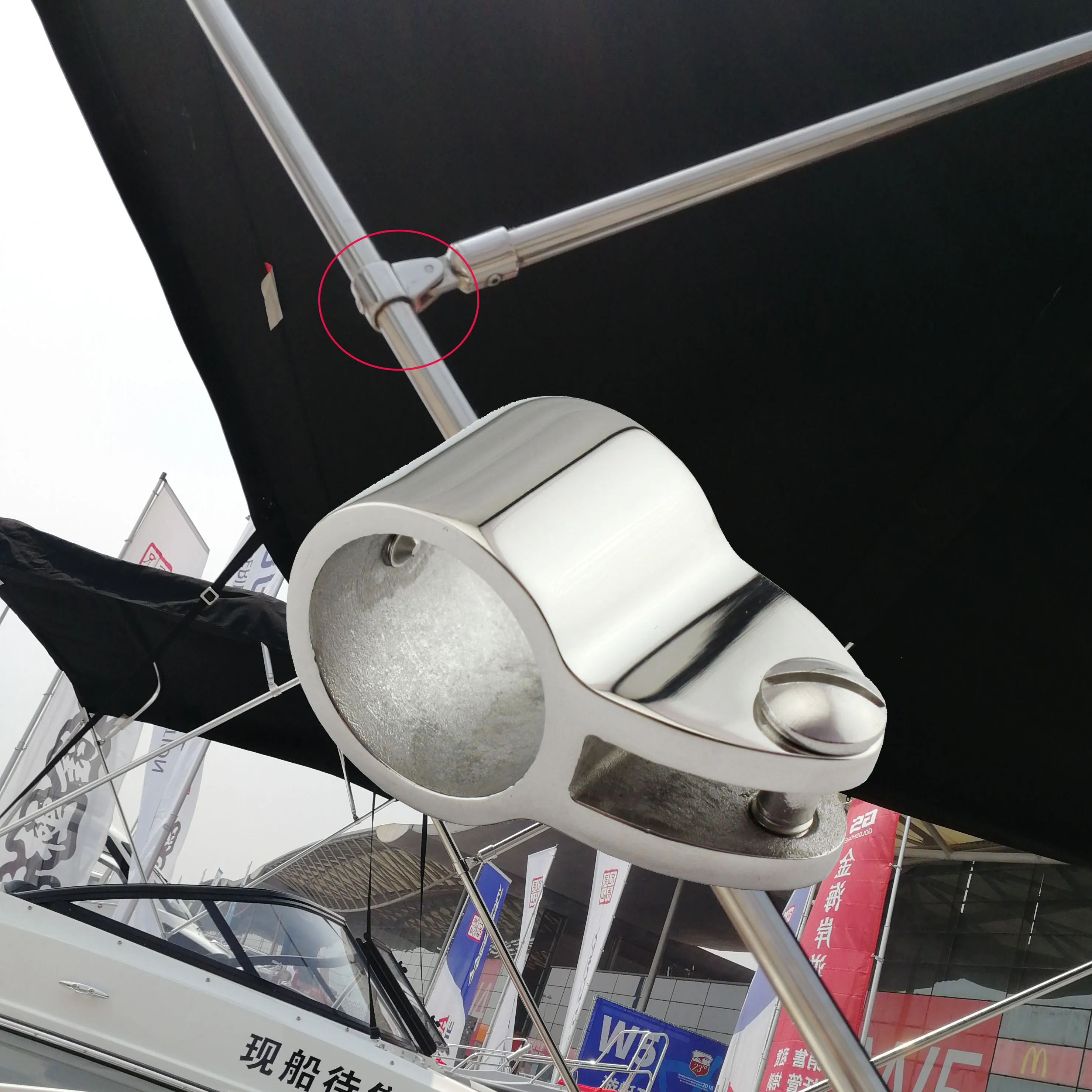 Universal Stainless Steel Marine Boat Canopy Cover Bimini Top Deck
