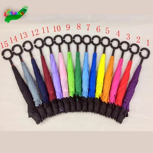 Image of promotional custom reverse umbrellas with logo prints