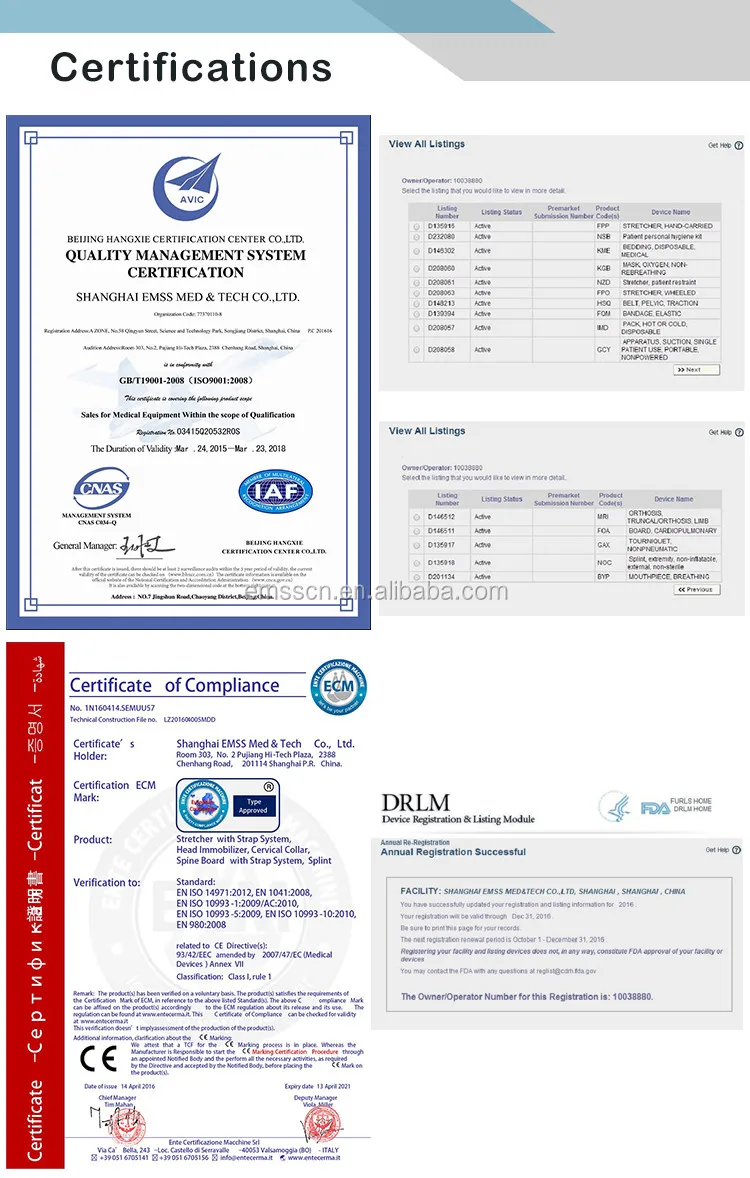 Certifications