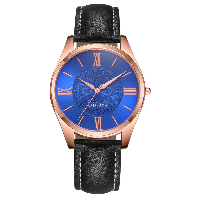 

WJ-8104 Luxury Attractive Elegance High Quality Leather Band Male Watch Popular Wal-Joy Waterproof Quartz Men Wrist Watch, Multicolor