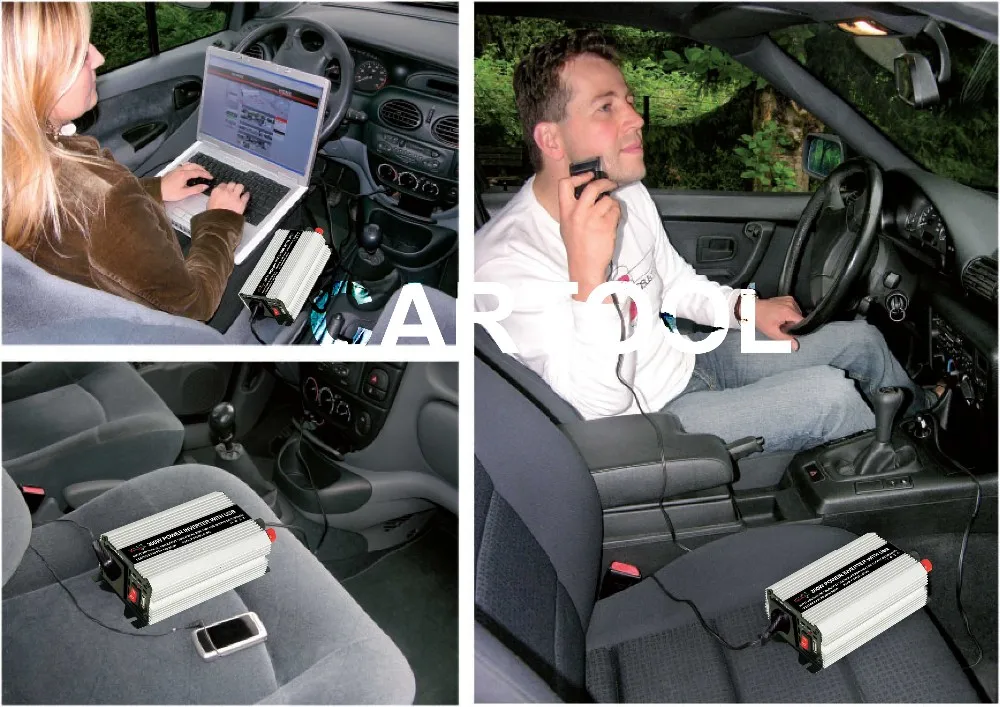 Power Inverter DC 24V to AC 110V/220V