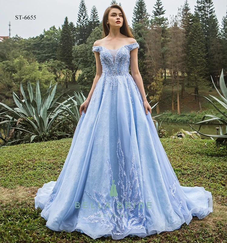 blue gown for girl