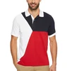 Colour Combination White And Red And Navy Men Polo Shirt ,Guangzhou apparel