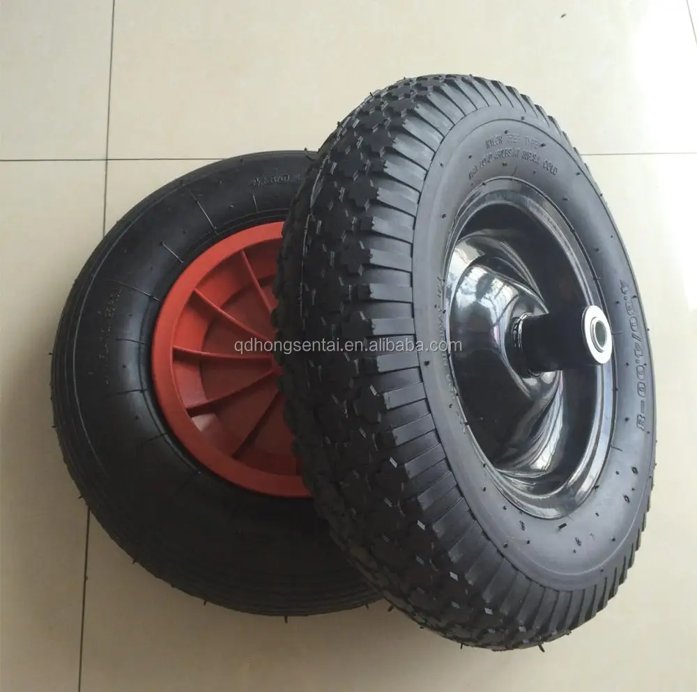 16 inch wheel barrow tire with metal or plastic rim 4.80 4.00-8.JPG